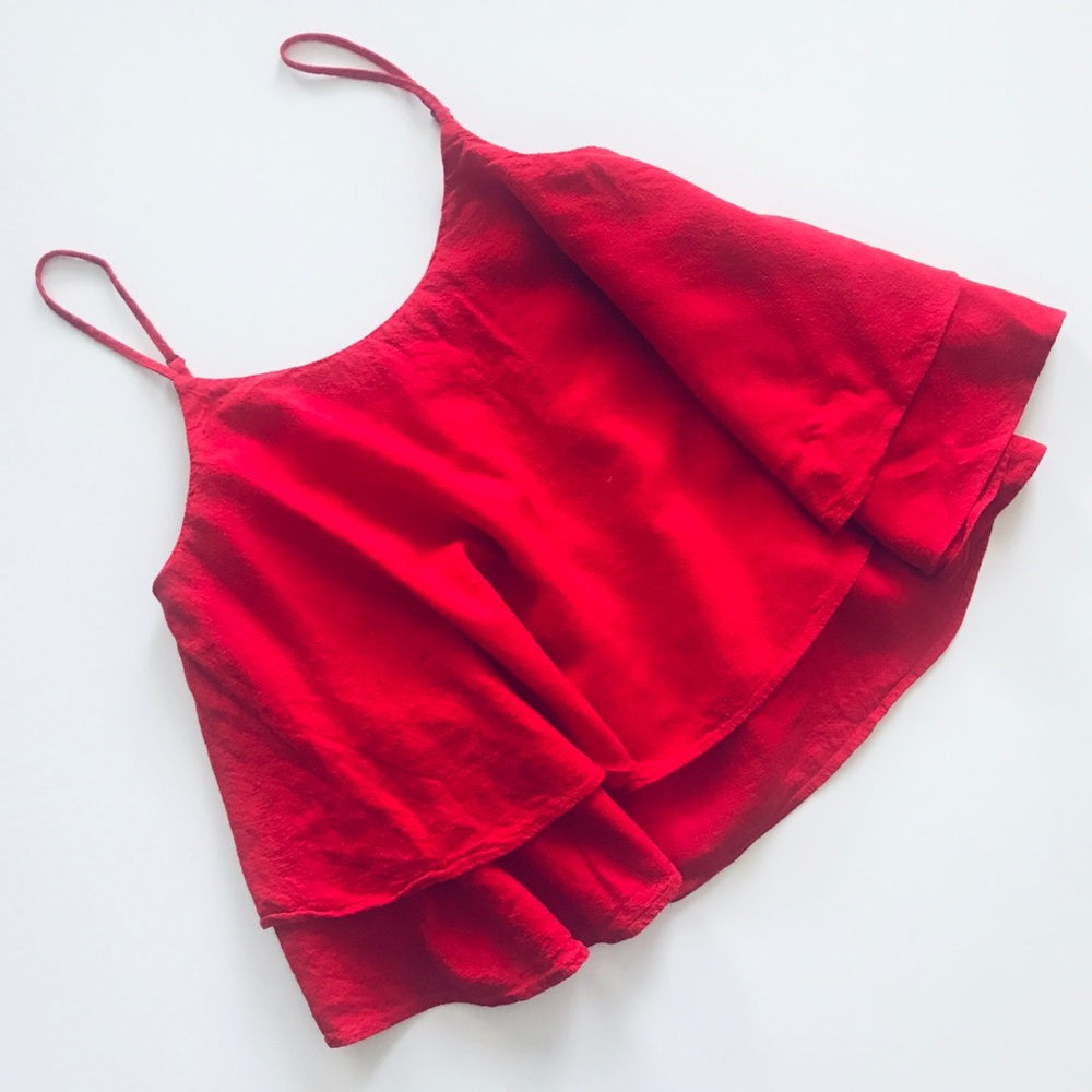 Nordstrom BP Tiered Linen Blend Camisole